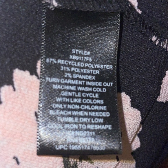 Social Standard by Sanctuary Floral Black and Pink Women's Top - Picture 6 of 6